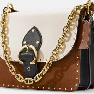 Coach Beat Shoulder Bag In Colorblick w/Rivets